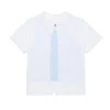 T-Shirts | T-Shirts>MM6 MAISON MARGIELA Re-cut T-shirt with raw cut details royal blue