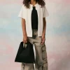 T-Shirts | T-Shirts>MM6 MAISON MARGIELA Re-cut T-shirt with raw cut details white