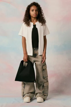 T-Shirts | T-Shirts>MM6 MAISON MARGIELA Re-cut T-shirt with raw cut details white