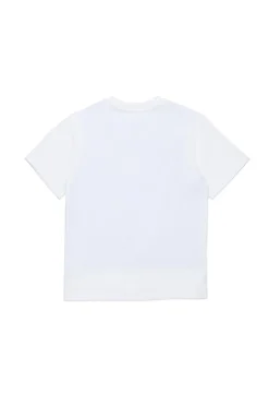 T-Shirts | T-Shirts>MM6 MAISON MARGIELA Re-cut T-shirt with raw cut details royal blue