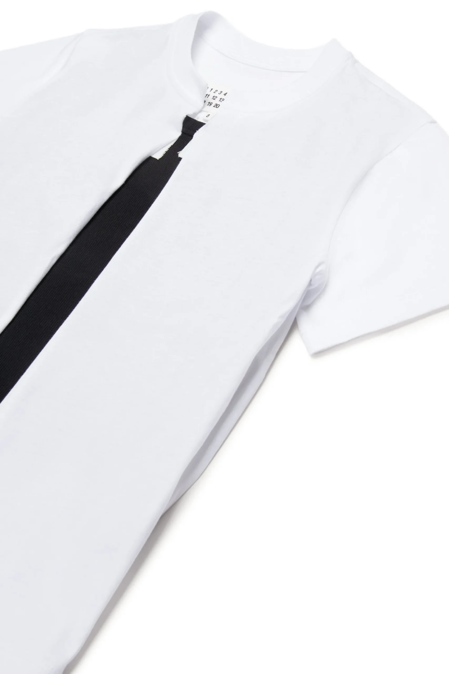 T-Shirts | T-Shirts>MM6 MAISON MARGIELA Re-cut T-shirt with raw cut details white