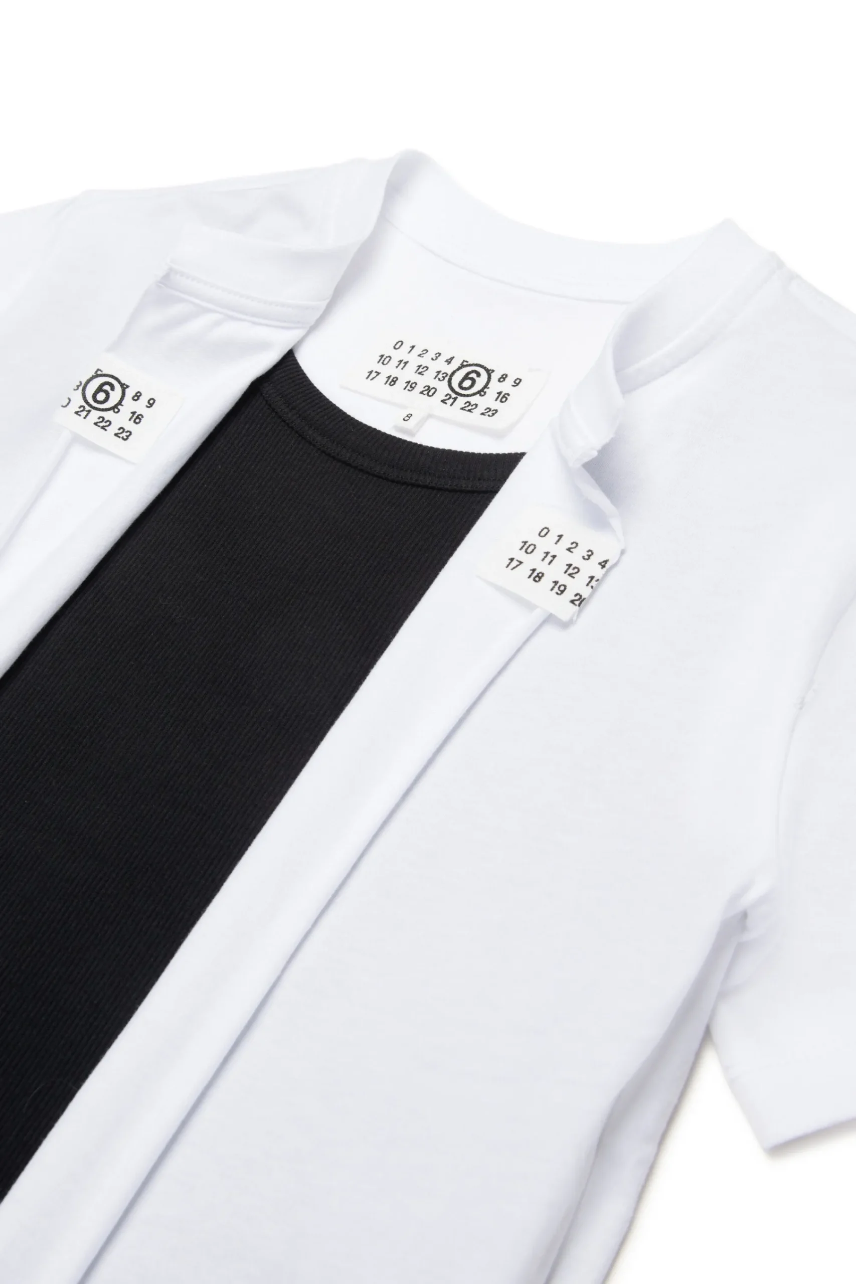 T-Shirts | T-Shirts>MM6 MAISON MARGIELA Re-cut T-shirt with raw cut details white