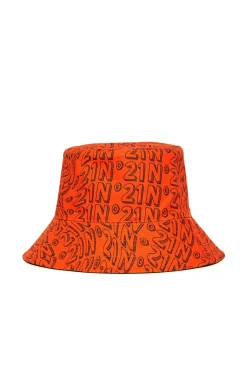 Logomania | Logomania>N°21 Reversible gabardine fisherman hat deep orange