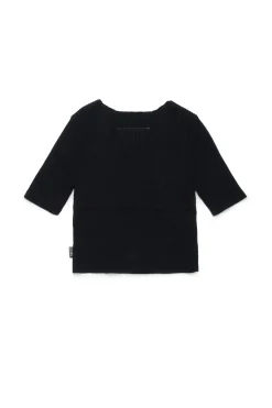 Knitwear | Knitwear>MM6 MAISON MARGIELA Ribbed knit tops black