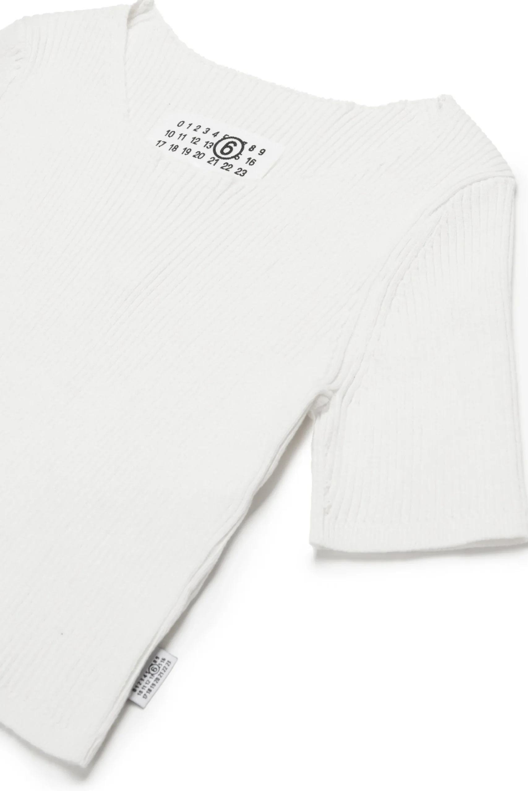 Knitwear | Knitwear>MM6 MAISON MARGIELA Ribbed knit tops off white