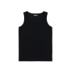 T-Shirts | Swimwear>DSQUARED2 Ribbed sleeveless branded T-shirt black