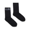 Socks | Logomania>MM6 MAISON MARGIELA Ribbed socks branded with numeric logo black