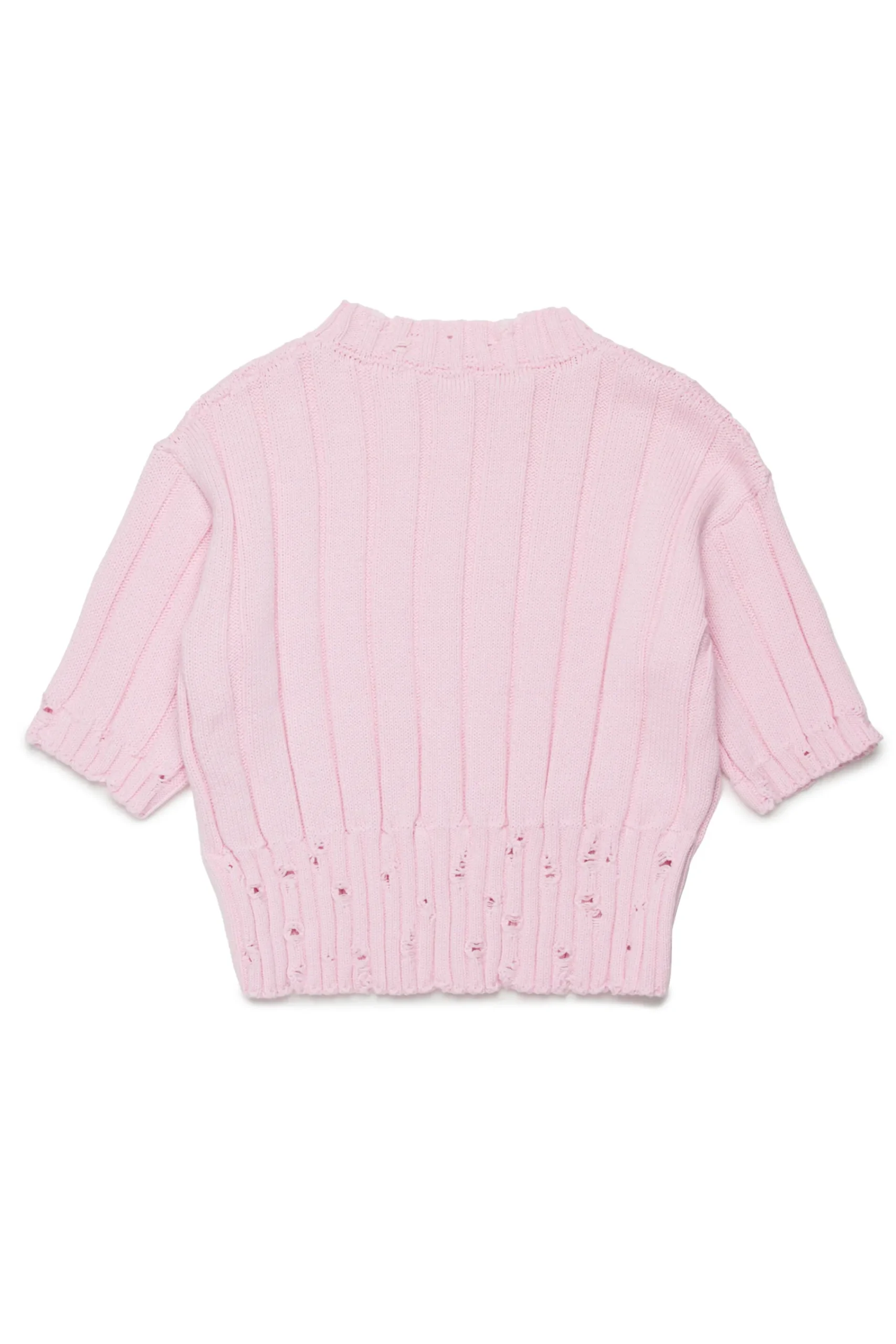 Knitwear>MARNI Ribbed tops with rips light pink