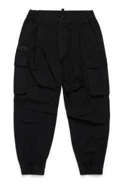 Pants>DSQUARED2 Ripstop cotton cargo pants black