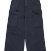Pants | Pants>MM6 MAISON MARGIELA Satin cargo trousers black