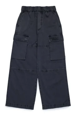 Pants | Pants>MM6 MAISON MARGIELA Satin cargo trousers black