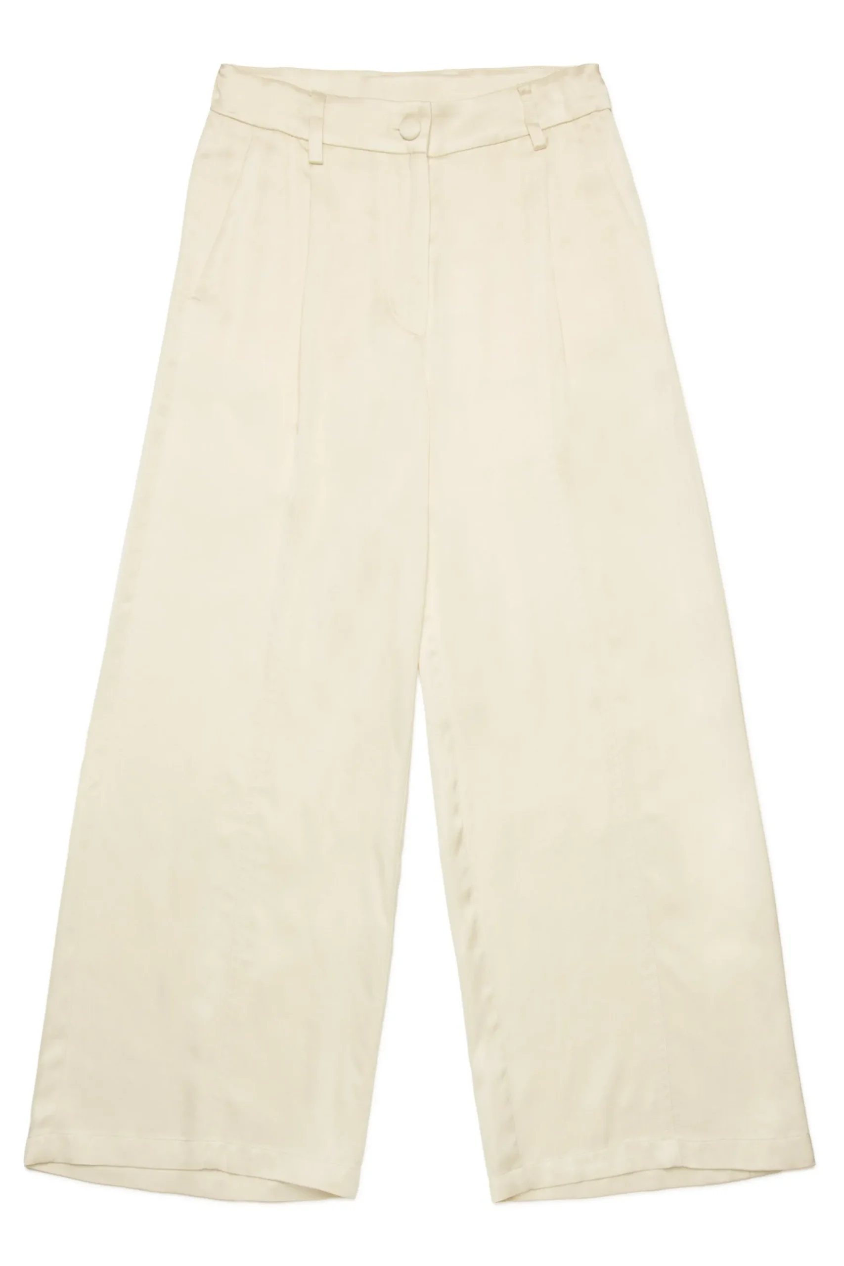 Pants | Party Looks>N°21 Satin palazzo pants with pleats creamy white