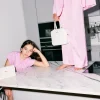 Pants | Party Looks>N°21 Satin palazzo pants with pleats pink