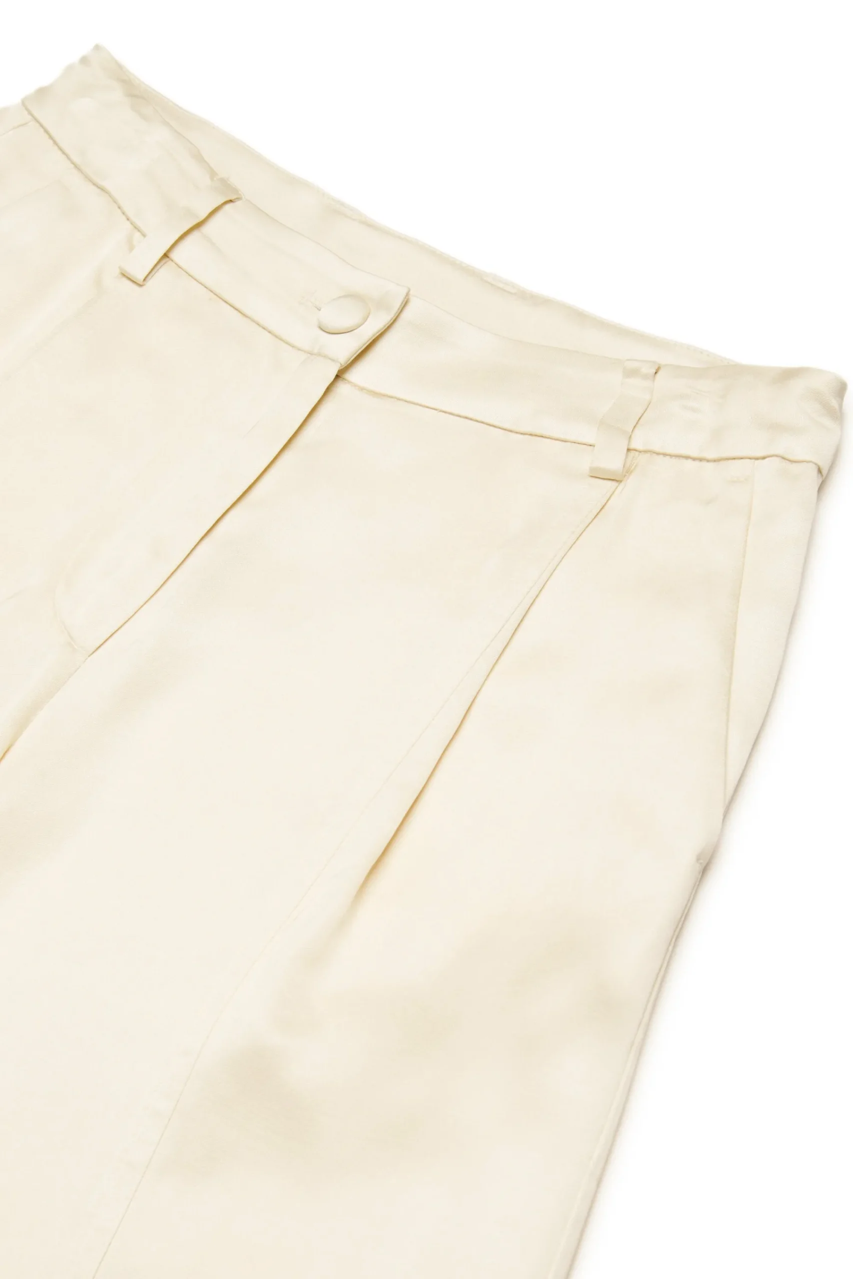 Pants | Party Looks>N°21 Satin palazzo pants with pleats creamy white