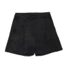 Shorts | Party Looks>N°21 Satin shorts with pleats black