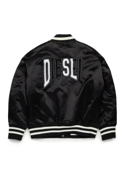 Logomania | Logomania>DIESEL Satin varsity bomber jacket black
