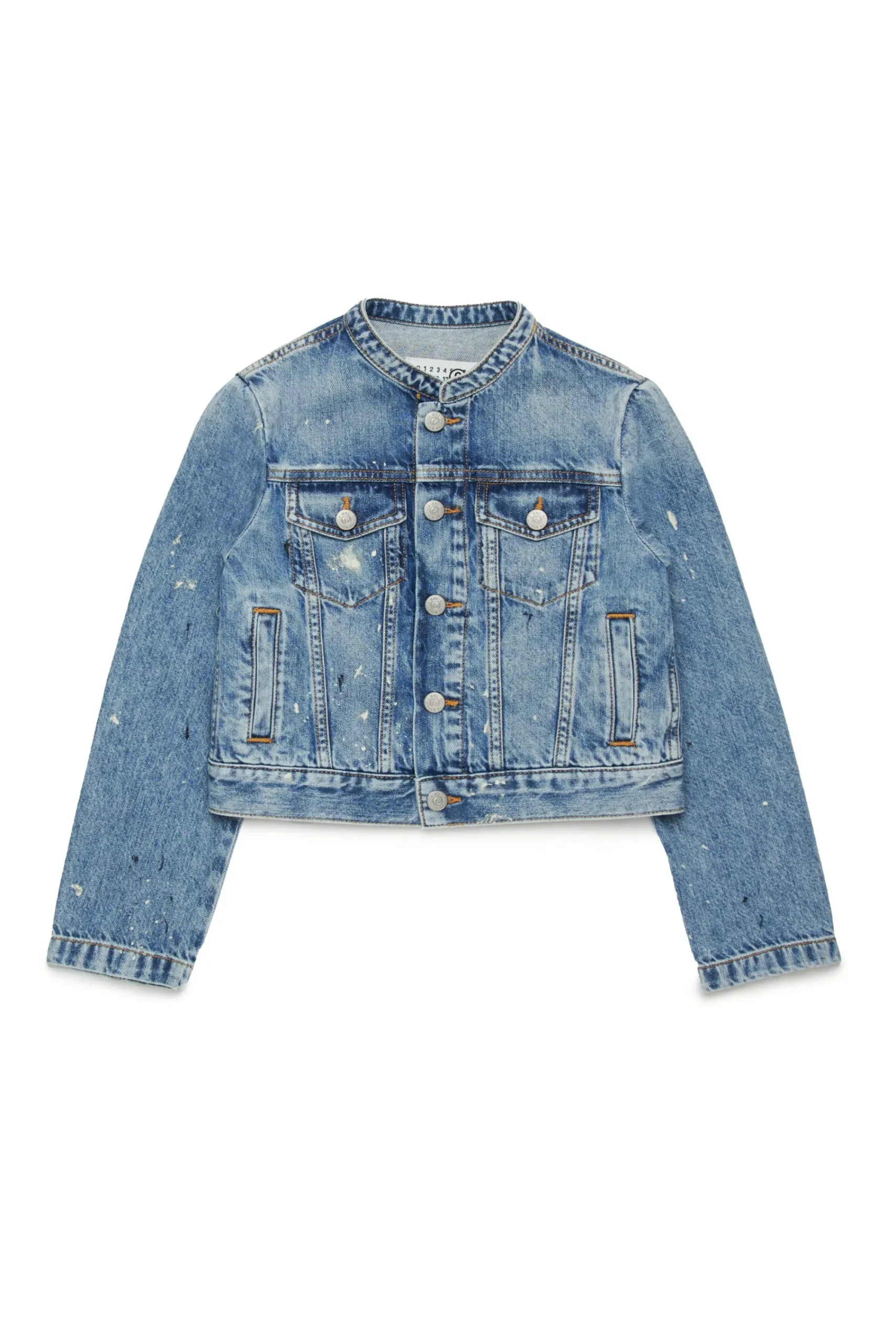 Denim-Mania | Denim-Mania>MM6 MAISON MARGIELA Shaded jacket with color spots blue denim