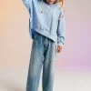 Jeans | Denim-Mania>MM6 MAISON MARGIELA Shaded blue jeans with color spots blue denim