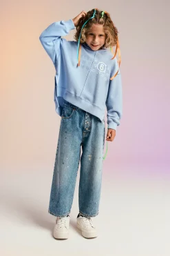 Jeans | Denim-Mania>MM6 MAISON MARGIELA Shaded blue jeans with color spots blue denim