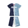 Tracksuits And Baby Set | Activewear>DIESEL Shaded degradé effect jumpsuit with logo dark blue