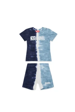 Tracksuits And Baby Set | Activewear>DIESEL Shaded degradé effect jumpsuit with logo dark blue