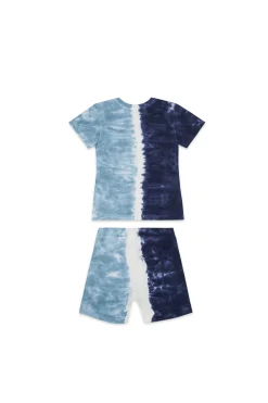 Tracksuits And Baby Set | Activewear>DIESEL Shaded degradé effect jumpsuit with logo dark blue