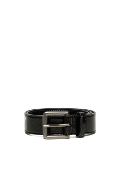 Belts | Logomania>N°21 Shiny effect belt black