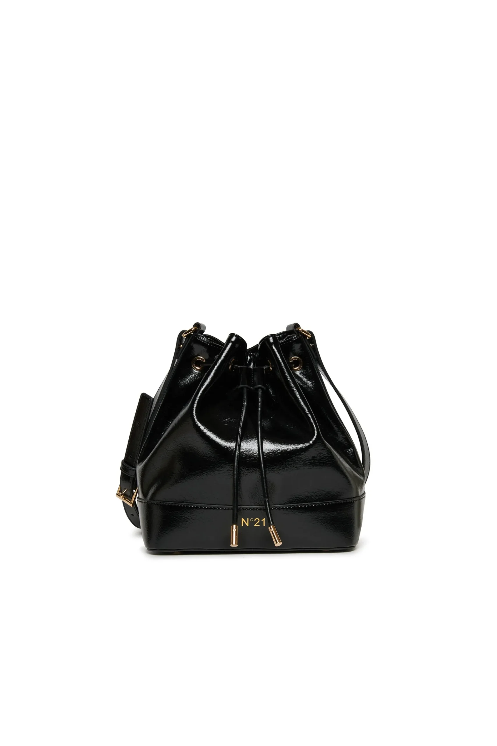 Bags And Backpacks>N°21 Shiny effect bucket bag black