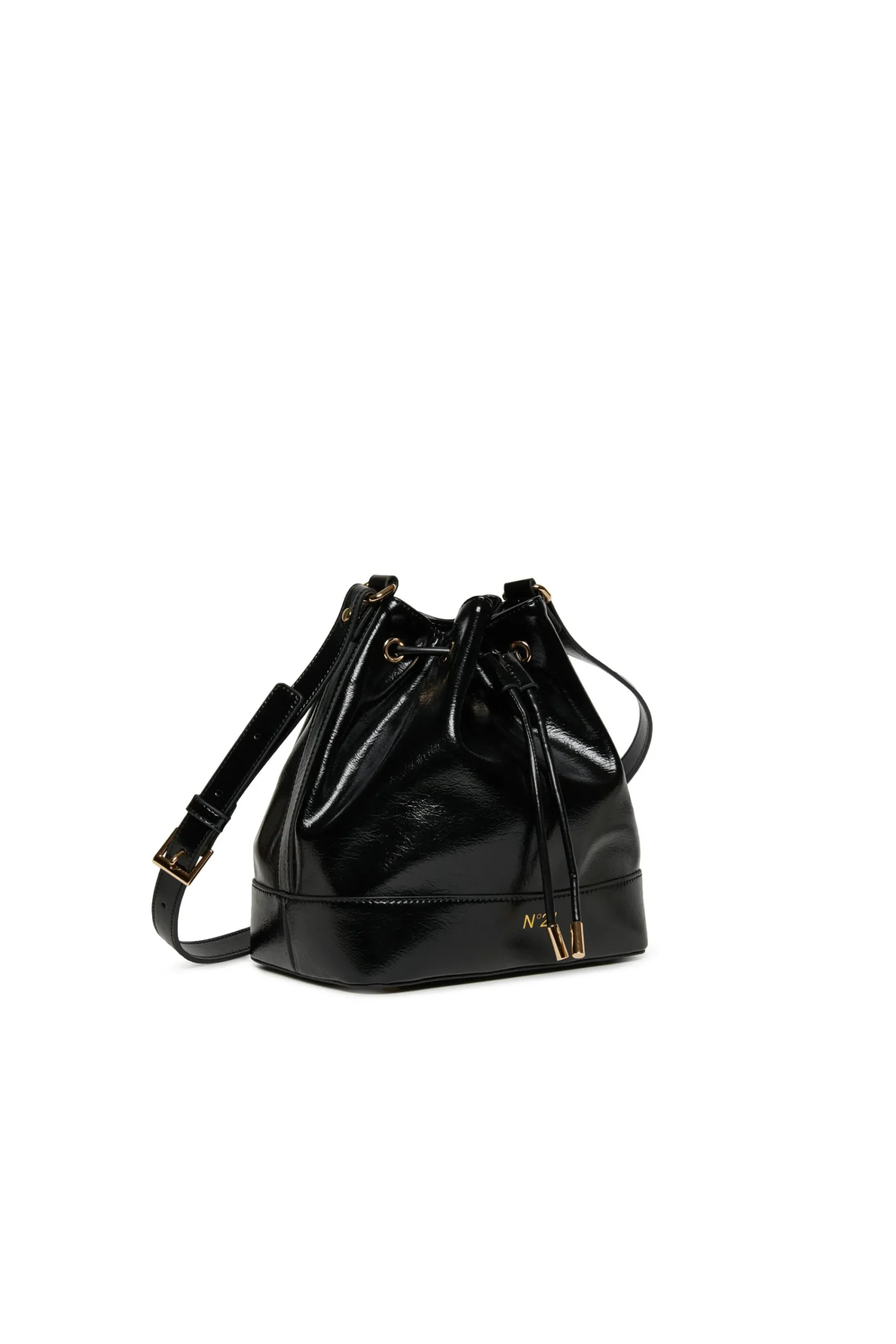 Bags And Backpacks>N°21 Shiny effect bucket bag black