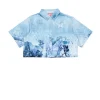 Shirts>DIESEL Shirt with allover Camouflower graphics blue denim