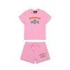 Tracksuits And Baby Set | Activewear>DSQUARED2 Short jumpsuit with D2 Suburbans graphics minnie pink