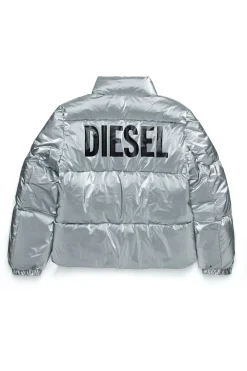Jackets And Padded Jackets | Jackets And Padded Jackets>DIESEL bomber jacket with logo silver