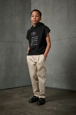 Sweatshirts | Logomania>DSQUARED2 Sleeveless evening sweatshirt with rhinestones logo black