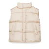 Jackets And Padded Jackets | Jackets And Padded Jackets>MM6 MAISON MARGIELA Sleeveless padded jacket with Numeric logo beige