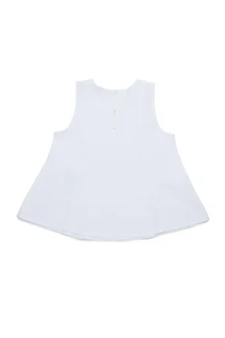 Shirts | Party Looks>MAX&Co. Sleeveless poplin shirt white