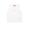 T-Shirts | Activewear>DIESEL Sleeveless top with patch white