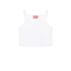 T-Shirts | Oval D By Diesel>DIESEL Sleeveless top with rhinestone Oval D logo white