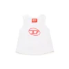 Swimwear | Oval D By Diesel>DIESEL Sleeveless T-shirt branded with Oval D logo white