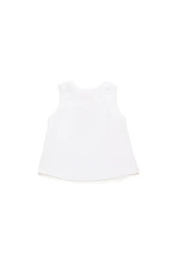 Swimwear | Oval D By Diesel>DIESEL Sleeveless T-shirt branded with Oval D logo white