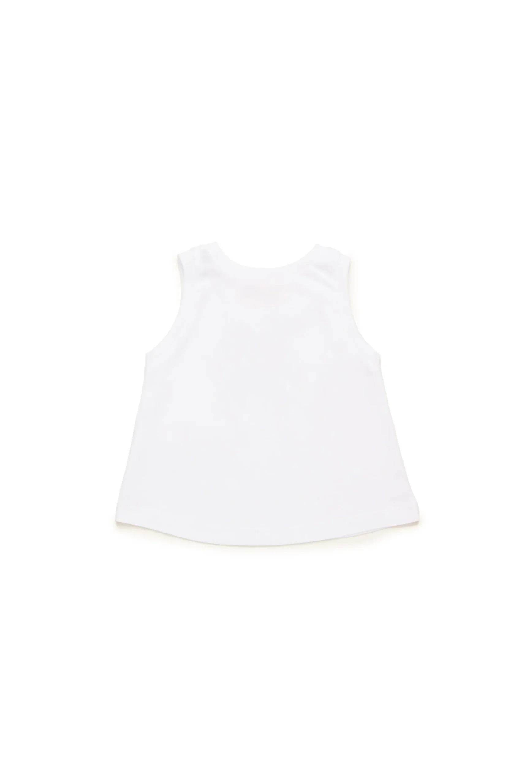 Swimwear | Oval D By Diesel>DIESEL Sleeveless T-shirt branded with Oval D logo white