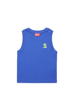Swimwear | Swimwear>DIESEL Sleeveless T-shirt with Palm graphics bright bluette