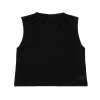 T-Shirts | T-Shirts>MM6 MAISON MARGIELA Sleeveless T-shirt with gathers black