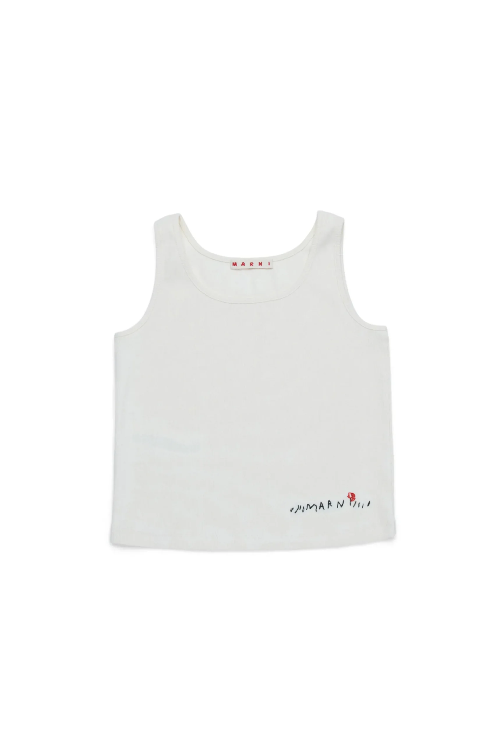 T-Shirts>MARNI Sleeveless T-shirt with Flower logo hangtag yellow
