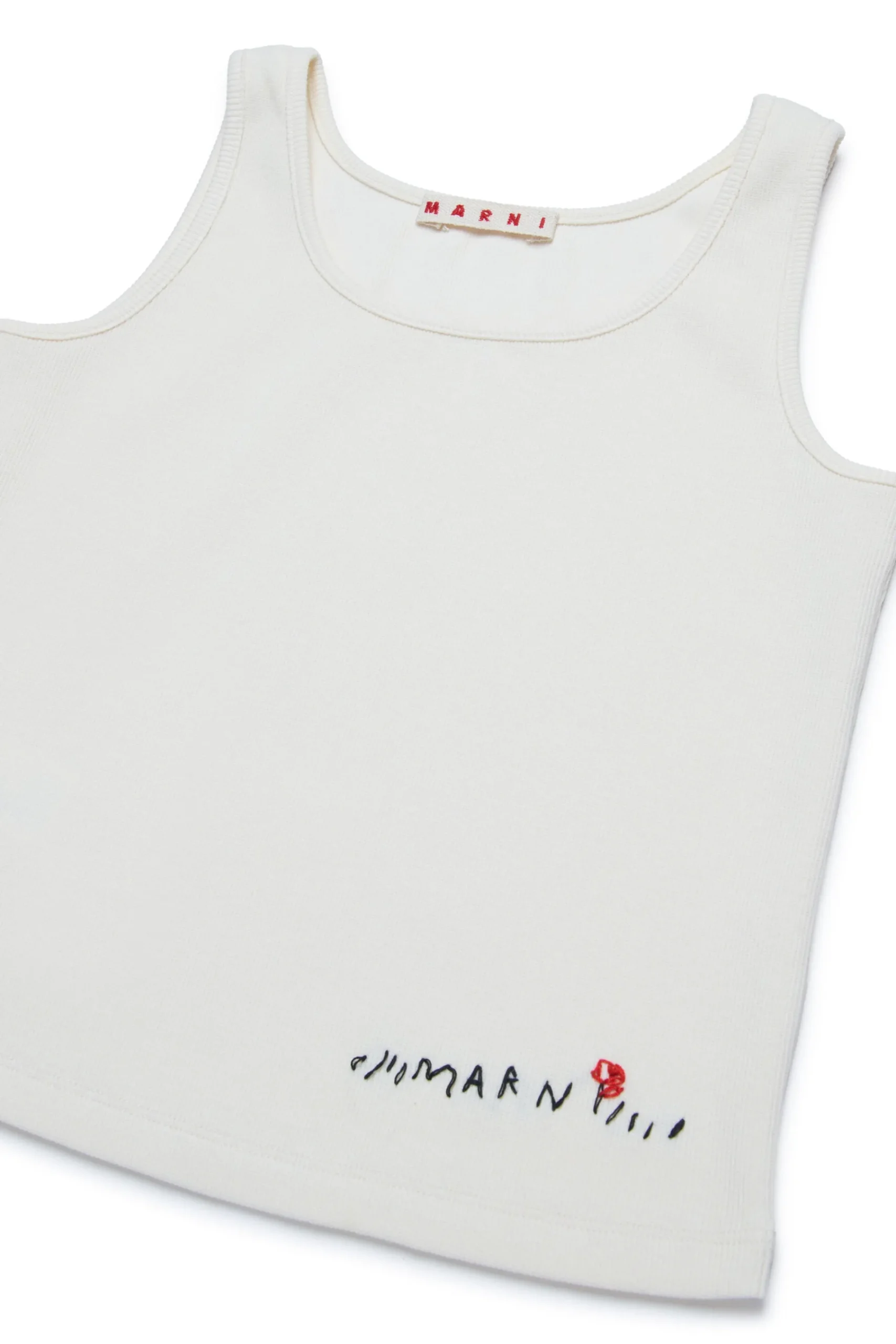 T-Shirts>MARNI Sleeveless T-shirt with Flower logo hangtag yellow
