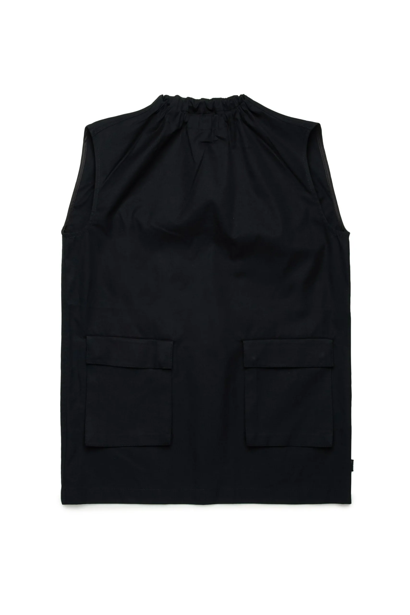 Dresses>MM6 MAISON MARGIELA Sleeveless twill dress with pockets black