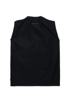 Dresses>MM6 MAISON MARGIELA Sleeveless twill dress with pockets black