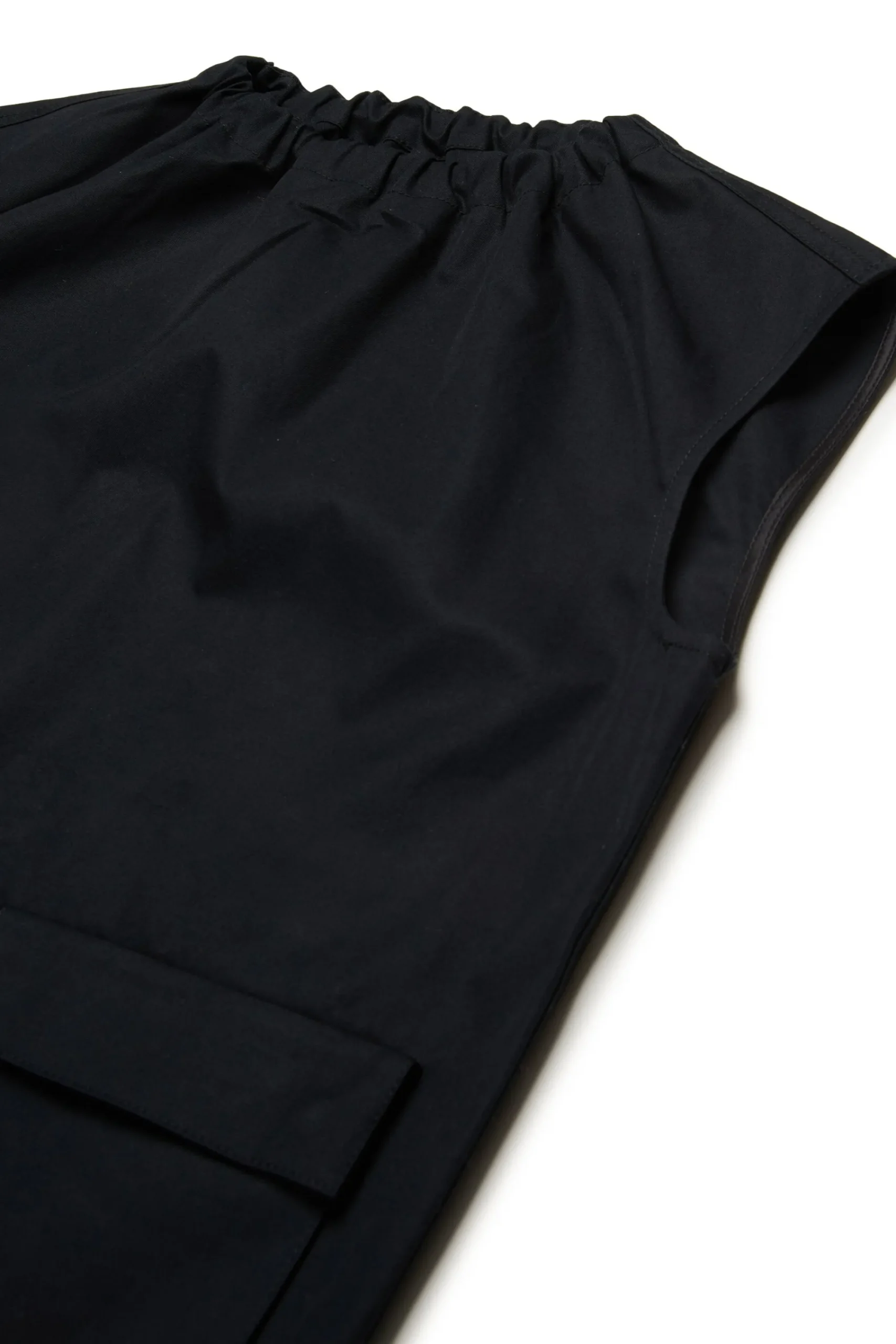 Dresses>MM6 MAISON MARGIELA Sleeveless twill dress with pockets black
