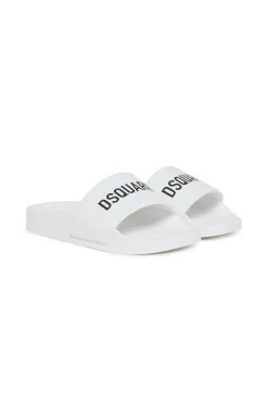Swimwear | Swimwear>DSQUARED2 Slide slippers with logo white