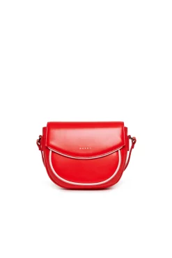 Bags And Backpacks>MARNI Smile Bag in coated fabric with shoulder strap red