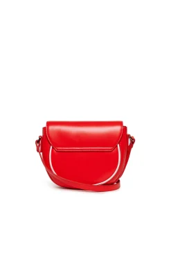 Bags And Backpacks>MARNI Smile Bag in coated fabric with shoulder strap red